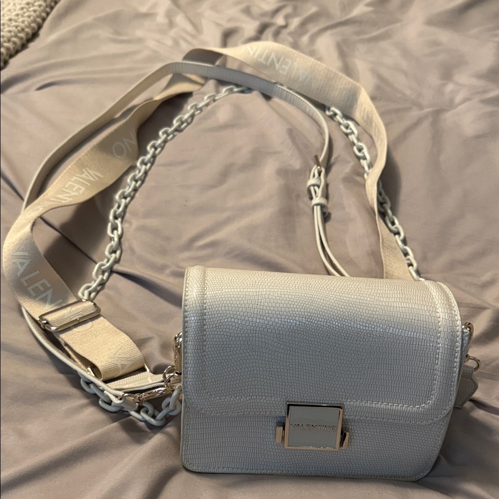 Valentino Cream Crossbody Bag with 3 interchangeable straps